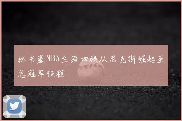 林书豪NBA生涯回顾从尼克斯崛起至总冠军征程